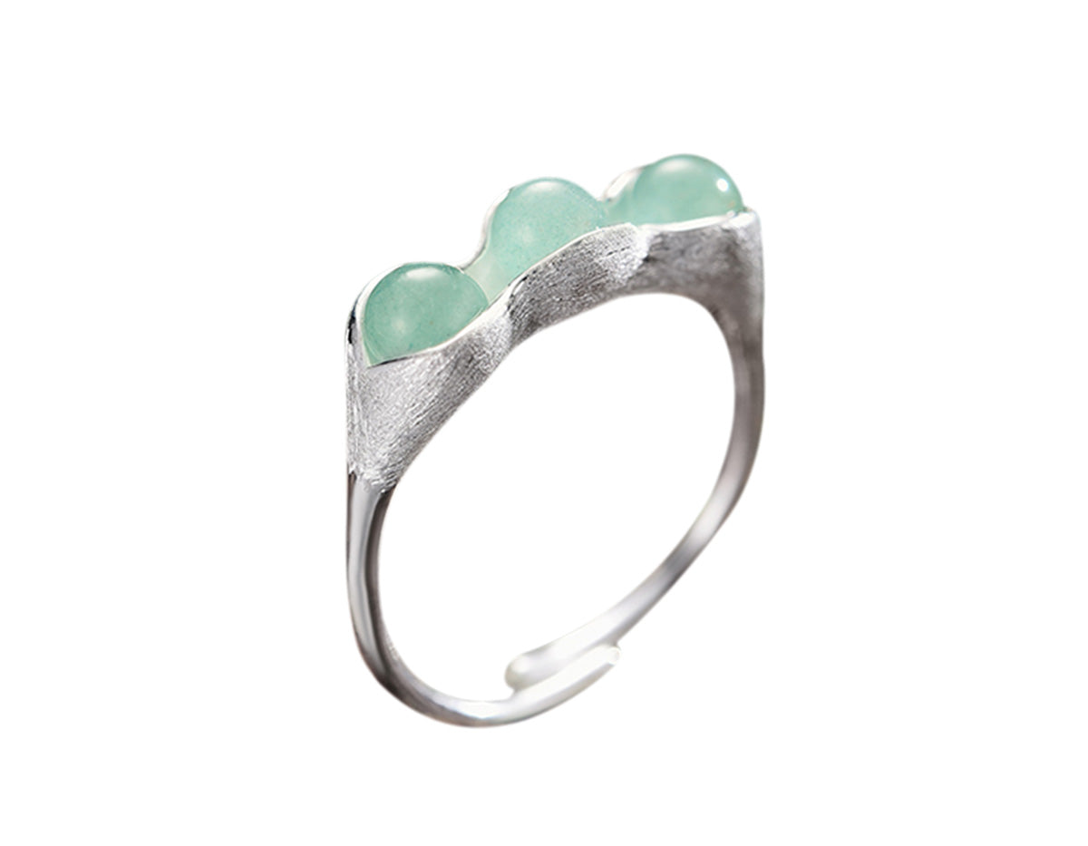 Sterling Silver | Peapod Ring - Lotus Fun