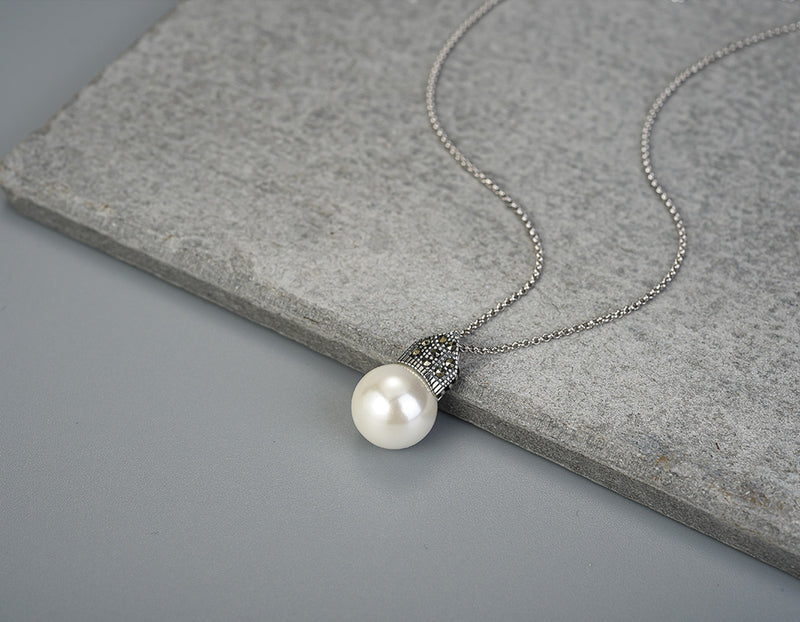 Studded Pearl Necklace