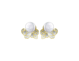 Pearl Leaves Stud Earrings