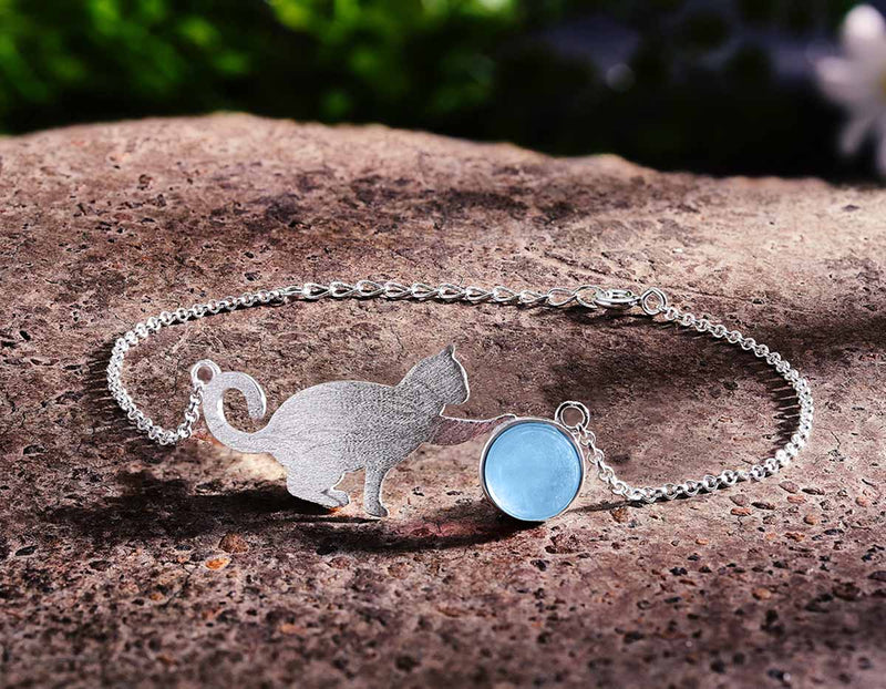 Soul-Cats Set collier en armband van keramiek en roestvrij staal in wit zilver, Keramiek, zonder steen Soul-Cats Set collier en armband van keramiek en roestvrij staal in wit zilver, Keramiek, zonder steen