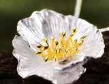 Blooming Poppies Pendant - Sterling Silver - Lotus Fun