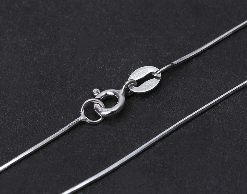 handcrafted 43cm 8 sided sterling silver chain necklace