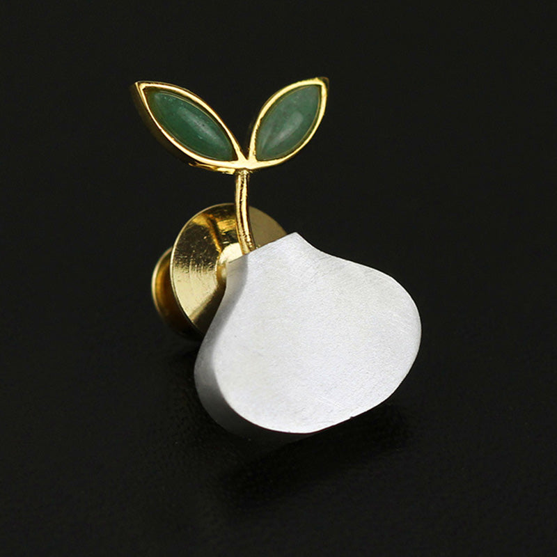 Spring Brooch Model Sterling Silver | Spring in the Air Leaf Brooch - Lotus Fun