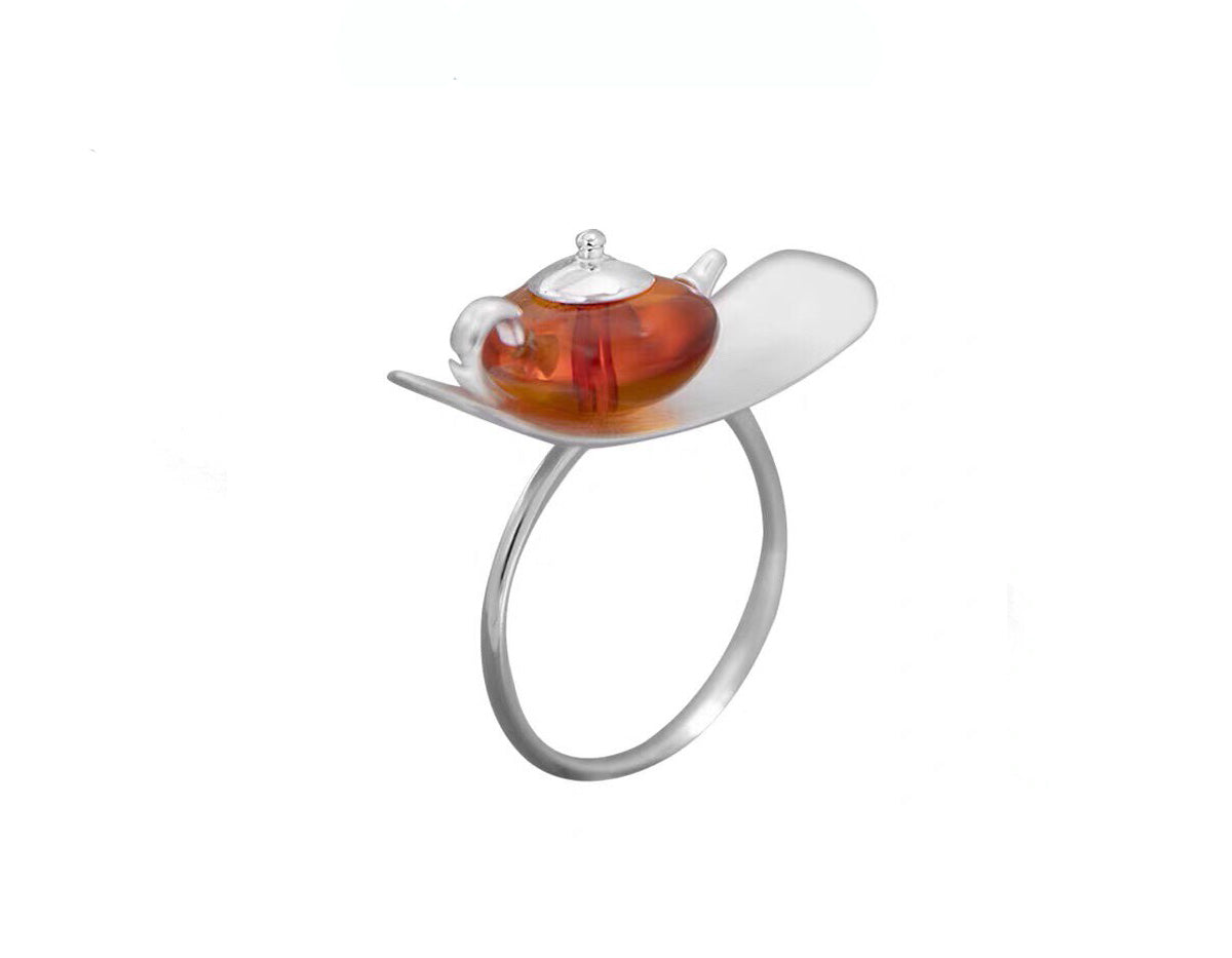 Sterling Silver | Teapot Ring II - Lotus Fun